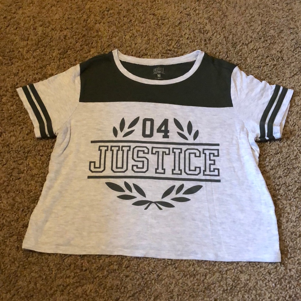 Justice kids size 10 cropped t-shirt